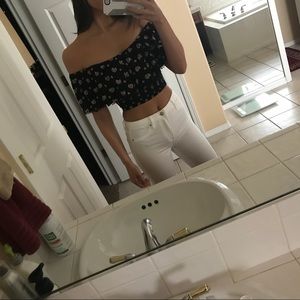Off the shoulder crop top